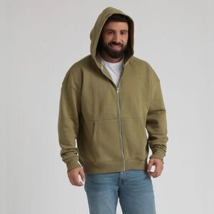 FREE PLANET S Men’s Camo Olive Green Cotton Blend Full Zip Hoodie Sweatshirt